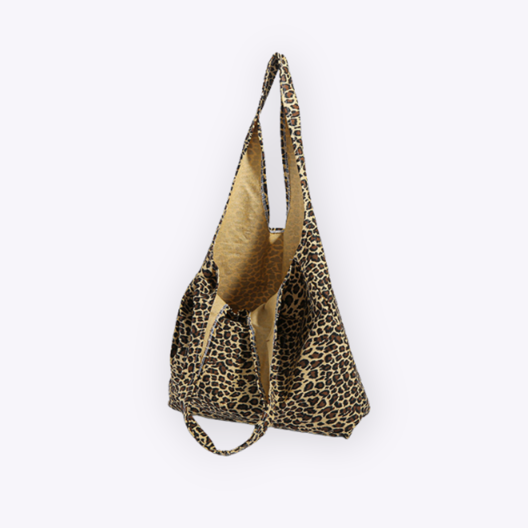 Image of Leopard Print Canvas Bag